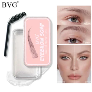 Eyebrow Soap Kit Waterproof Transparent 3D Brow Styling Wax with Brush Long Lasting Setter 10g