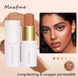 Contouring Stick Set MAXFINE Dual-Ended Face Highlighter and Bronzer Stick Long-Lasting Matte Finish