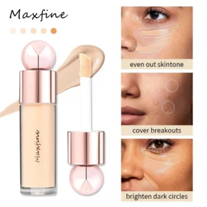 Maxfine Liquid Foundation Full Coverage Long-lasting Waterproof Concealer Base